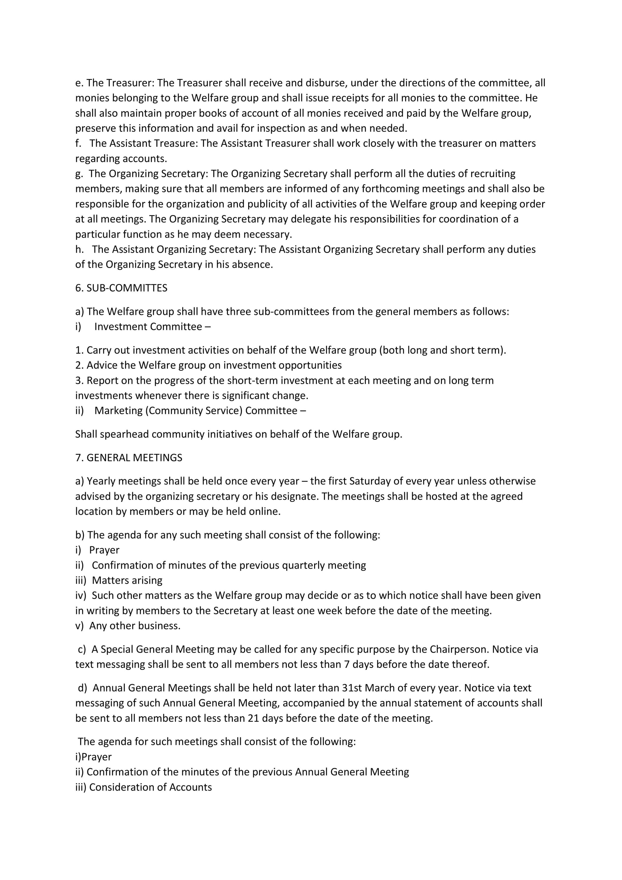 Article of welfare group 3