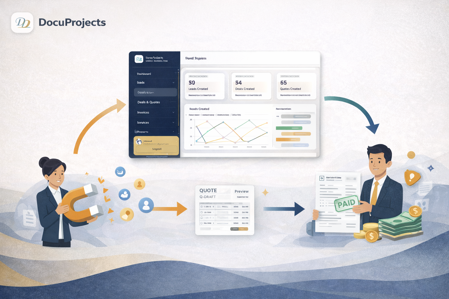 CRM -> Quote -> Invoice | All in one CRM