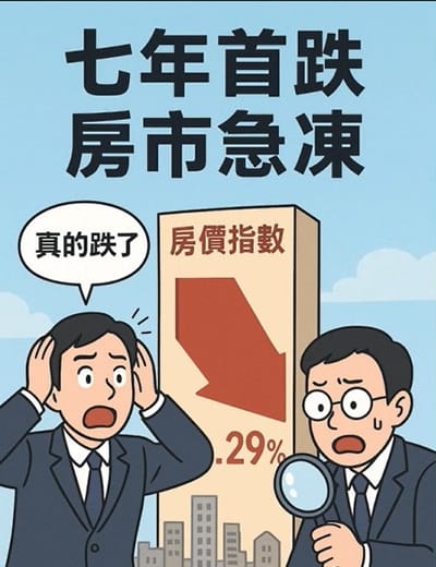 <七年首跌，房市熱浪急凍>