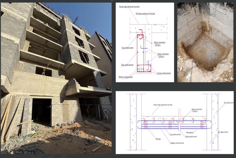 تدعيم منشأ سكني بنظام Concrete Jacket - جدة