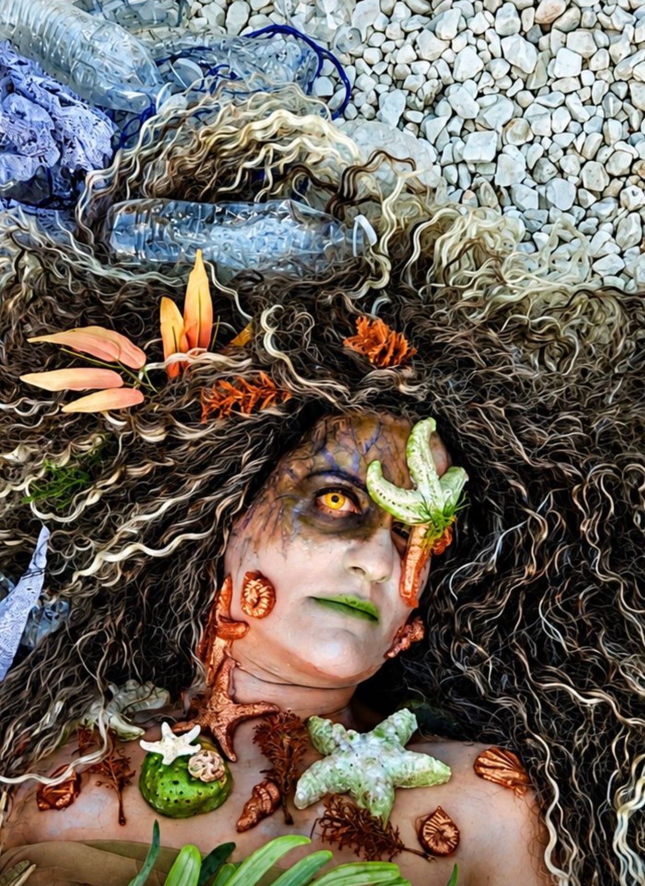 Starfish V Pollution (Crochet Wig)