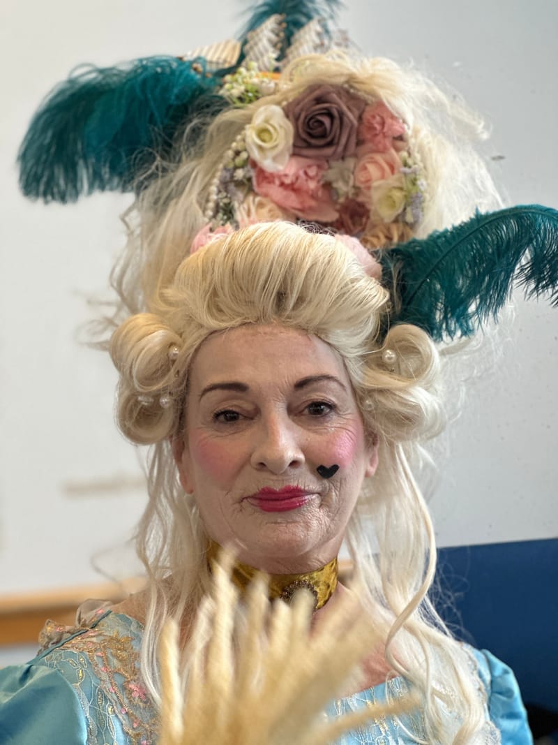 A collection of various wigs