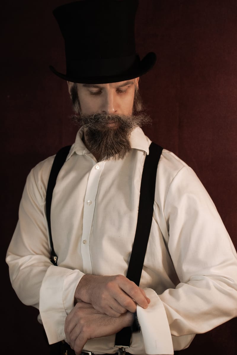 A collection of various wigs