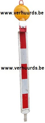 PVC baken smal rood/wit + lamp !