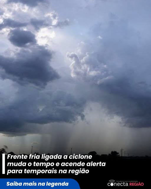 CLIMA: FRENTE FRIA PODE TRAZER TEMPORAIS NA REGIÃO