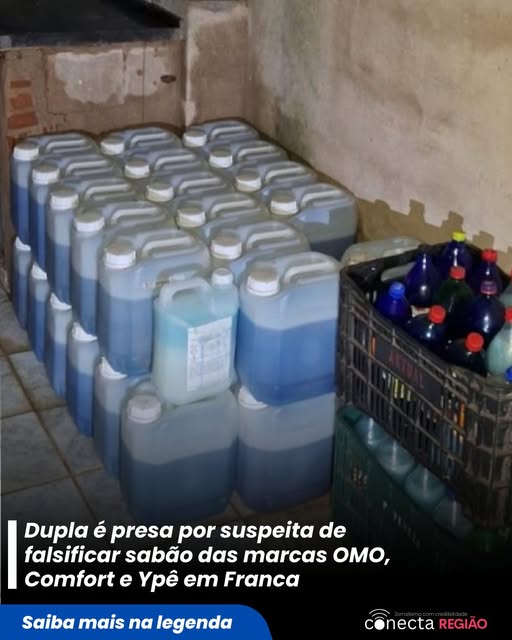 DOIS HOMENS PRESOS POR FALSIFICAREM SABÃO DE VÁRIAS MARCAS