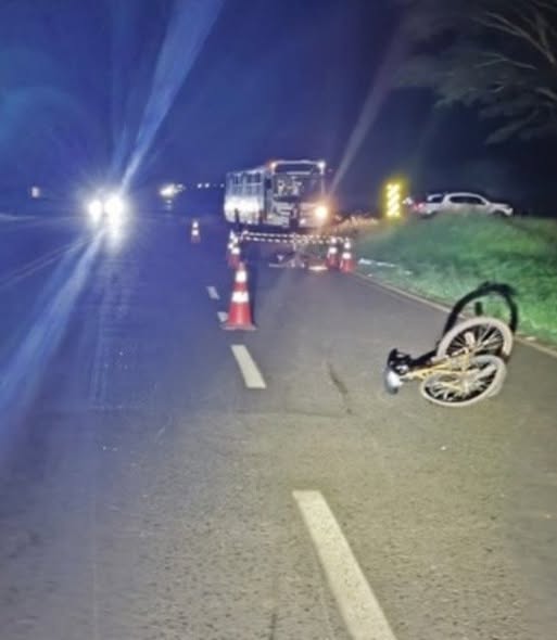 ACIDENTE ENTRE ÔNIBUS E BICICLETA DEIXOU UMA VÍTIMA FATAL