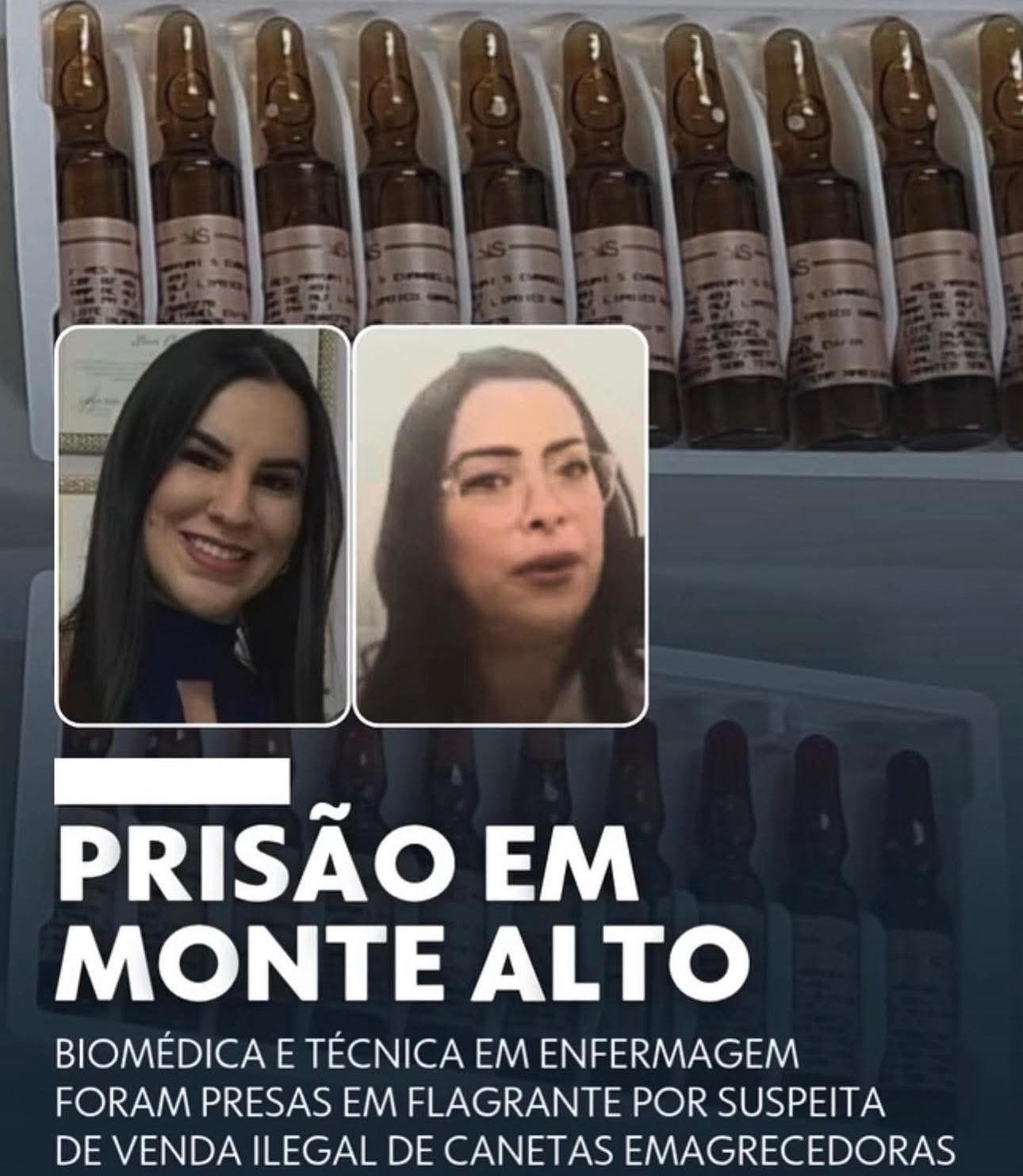 EM MONTE ALTO DUAS MULHERES PRESAS POR USO SEM AUTORIZAÇÃO DE CANETAS EMAGRECEDORAS