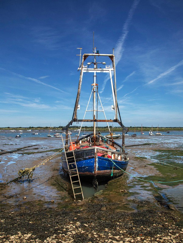 Fishing Trawler with Ladder, Coast Road, West Mersea. Photograph taken by Chrissie Westgate.