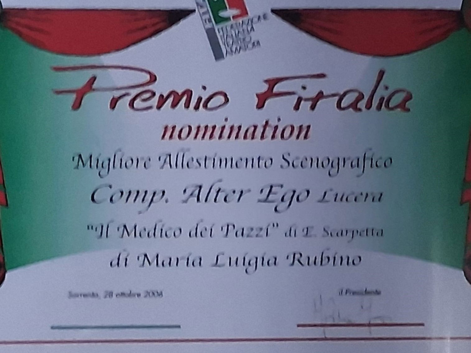 MIGLIOR ALLESTIMENTO SCENICO