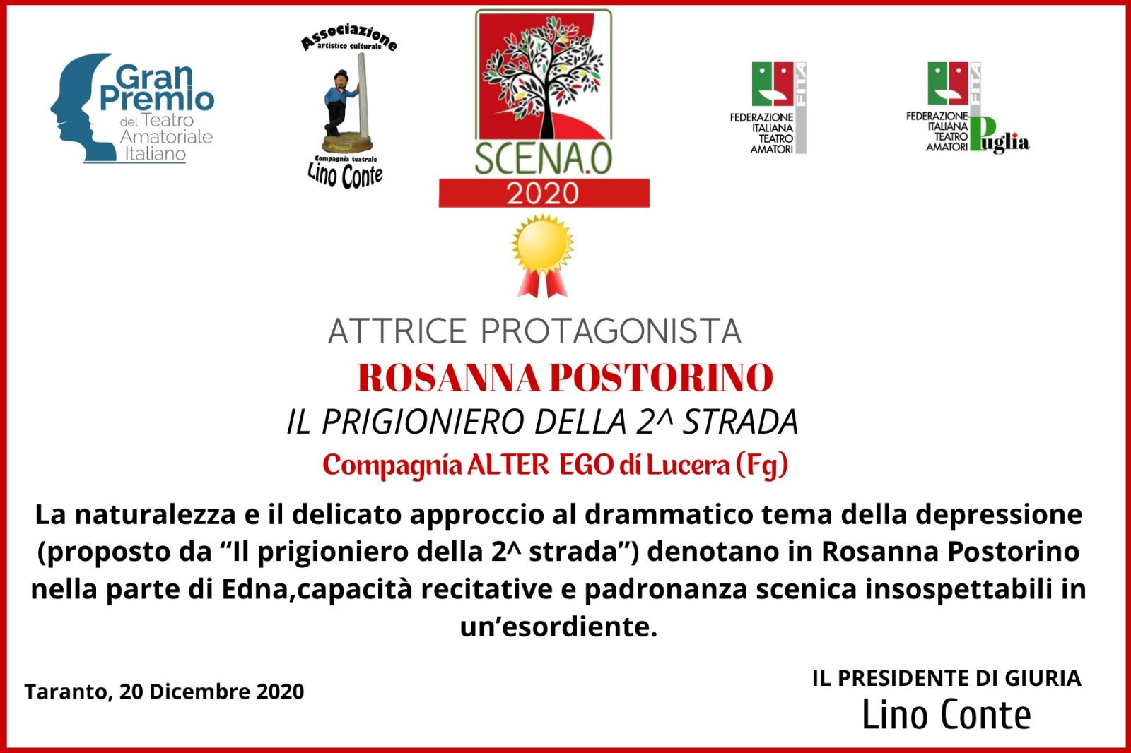 Migliore attrice protagonista