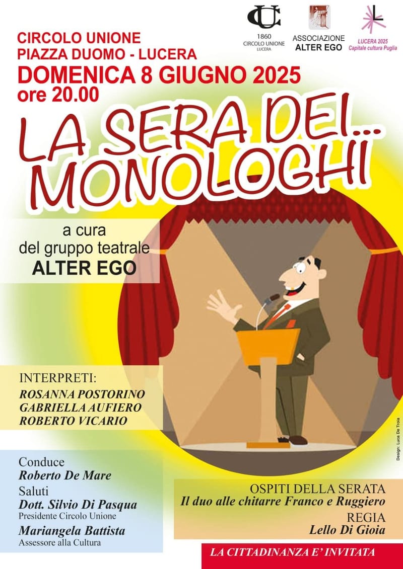 la sera dei monologhi 2025