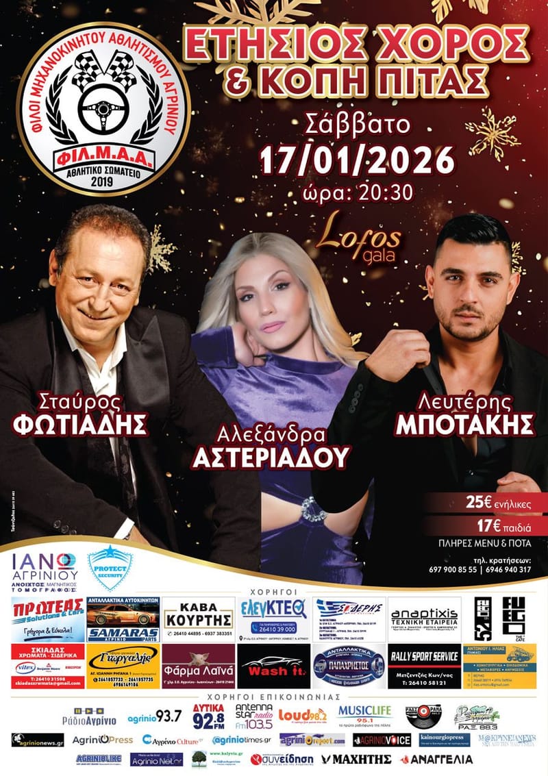 ΕΤΗΣΙΟΣ ΧΟΡΟΣ & ΚΟΠΗ ΠΙΤΑΣ