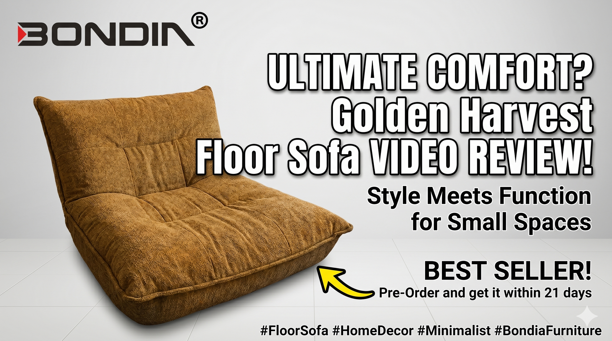 Bondia Furniture Singapore | Golden Harvest Compressed Floor Sofa (SKU 12039)