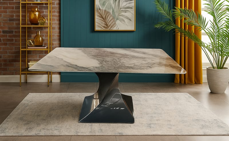 Bondia Bulgari Velvet Sintered Stone Dining Table