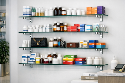 4) الكونترات الزجاجية والأرفف الزجاجية — جمال، قوة، واستخدامات متعددة في الرياض