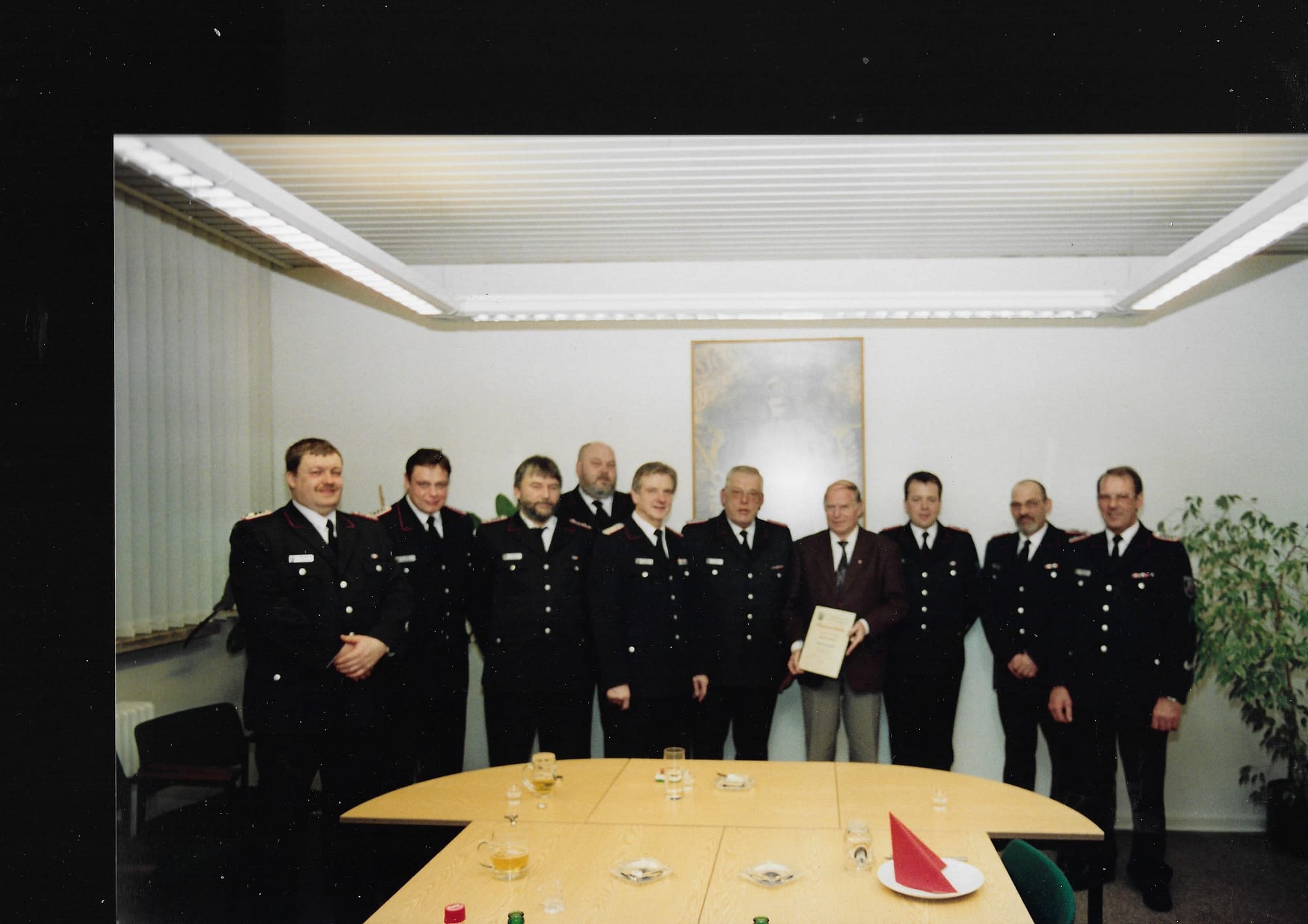 Vorstand Feuerwehr Rendsburg 2007 - Thorsten G., Ulf S., Herbert R., Werner G., Dieter R., Gerd K., Harald H., Sönke B., Thomas Q., Manfred B.