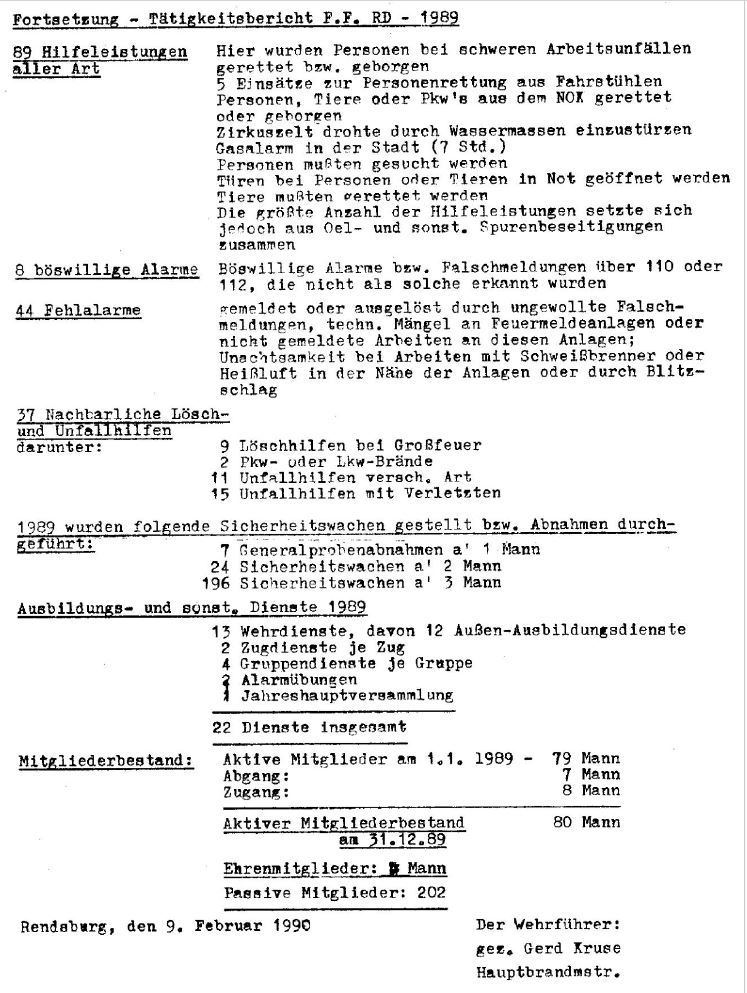 Bericht 1989 (Zum vergrößern auf das Bild drücken)