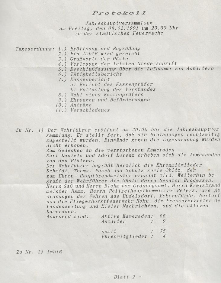 Protokoll 1991 (Zum vergrößern auf das Bild drücken)