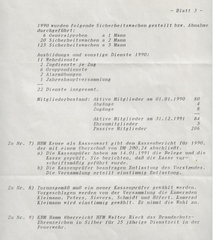 Protokoll 1991 (Zum vergrößern auf das Bild drücken)