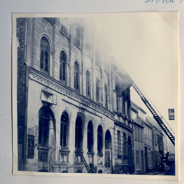 22.01.1951 Großfeuer Möbel Schulz, 1 toter Feuerwehrmann (Zum vergrößern auf das Bild drücken)