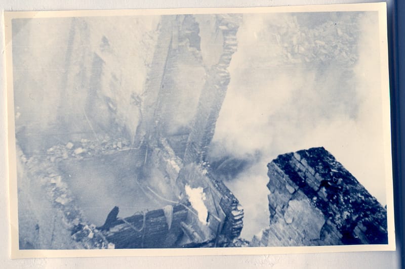 22.01.1951 Großfeuer Möbel Schulz, 1 toter Feuerwehrmann (Zum vergrößern auf das Bild drücken)