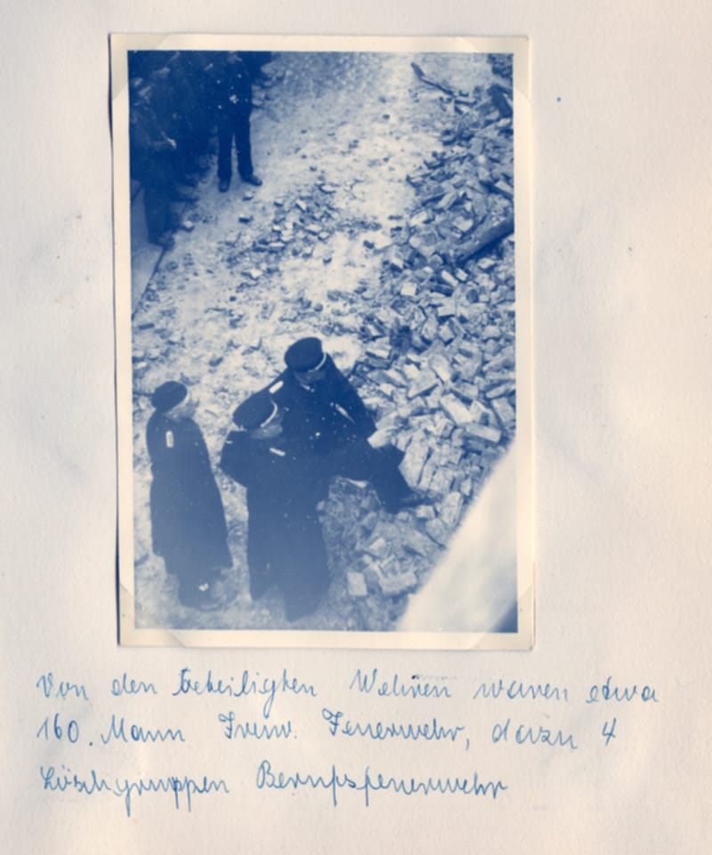 22.01.1951 Großfeuer Möbel Schulz, 1 toter Feuerwehrmann (Zum vergrößern auf das Bild drücken)