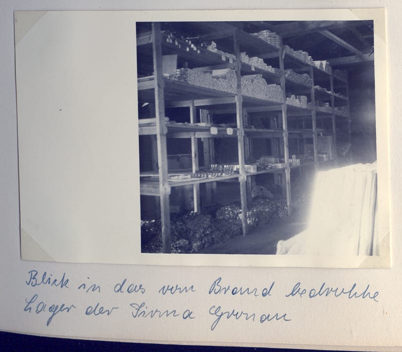 22.01.1951 Großfeuer Möbel Schulz, 1 toter Feuerwehrmann (Zum vergrößern auf das Bild drücken)