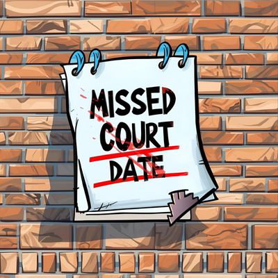 Missed court appearance concept showing legal consequences in Florida