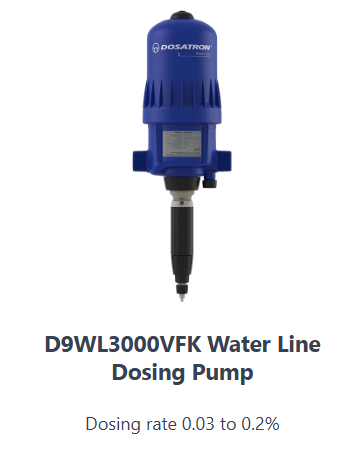 Manufactured by Desatron - Recommended Dosing Pumps