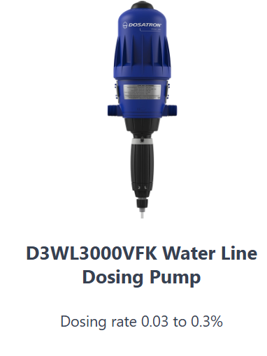 Manufactured by Desatron - Recommended Dosing Pumps