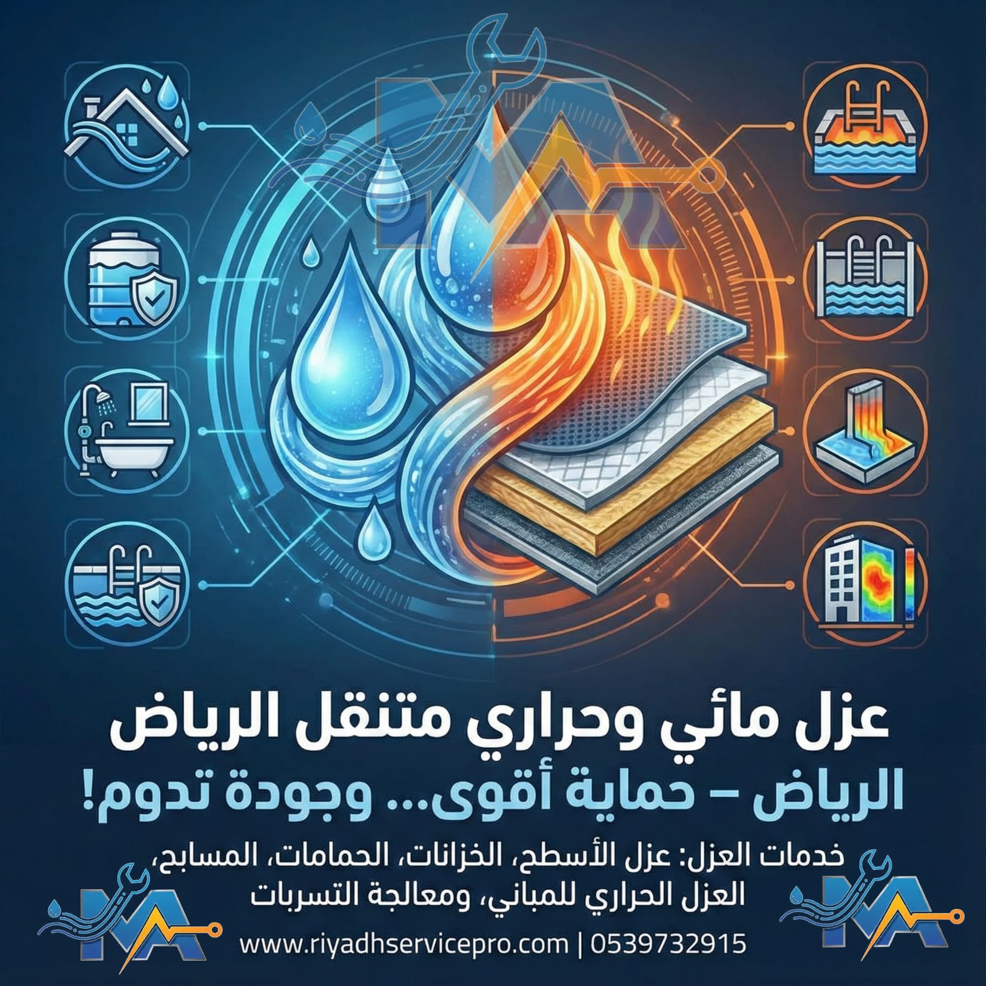 أفضل شركة عزل حراري ومائي للأسطح مع ضمان وجودة عالية