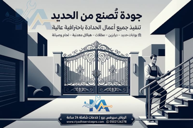 حداد في الرياض 24 ساعة: تركيب ولحام جميع أعمال الحديد