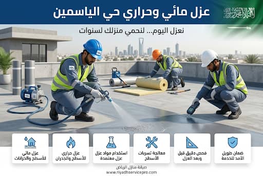عزل أسطح حي الياسمين