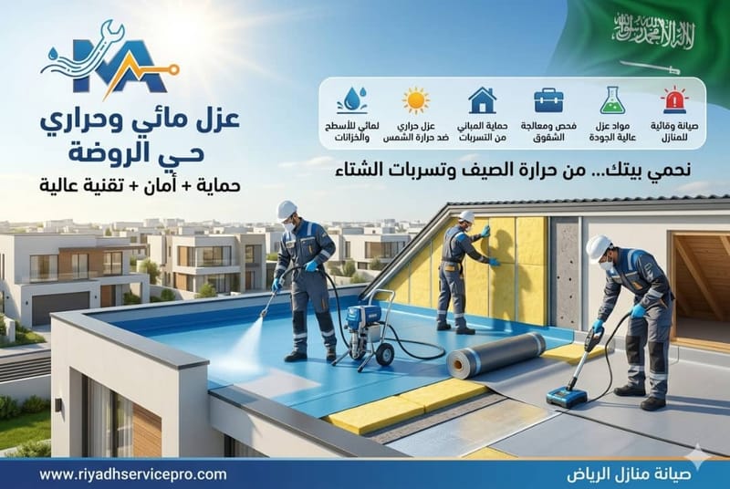 عزل أسطح حي الروضة