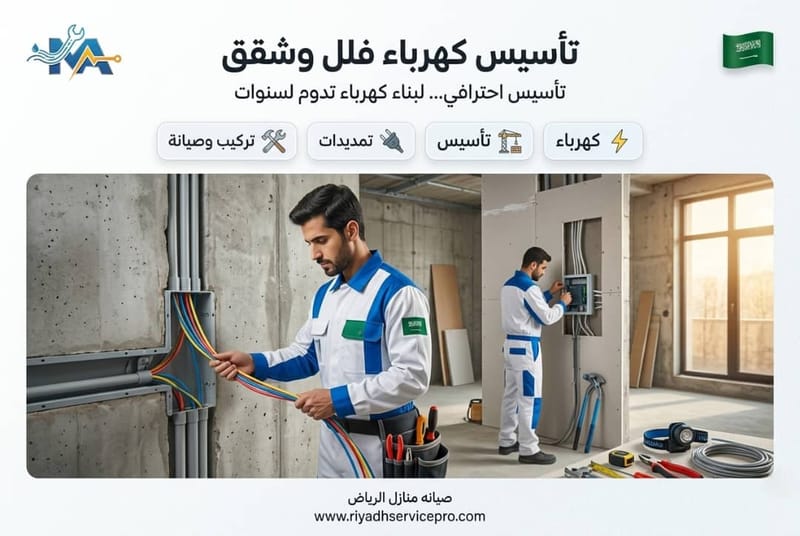 تأسيس كهرباء فلل وشقق