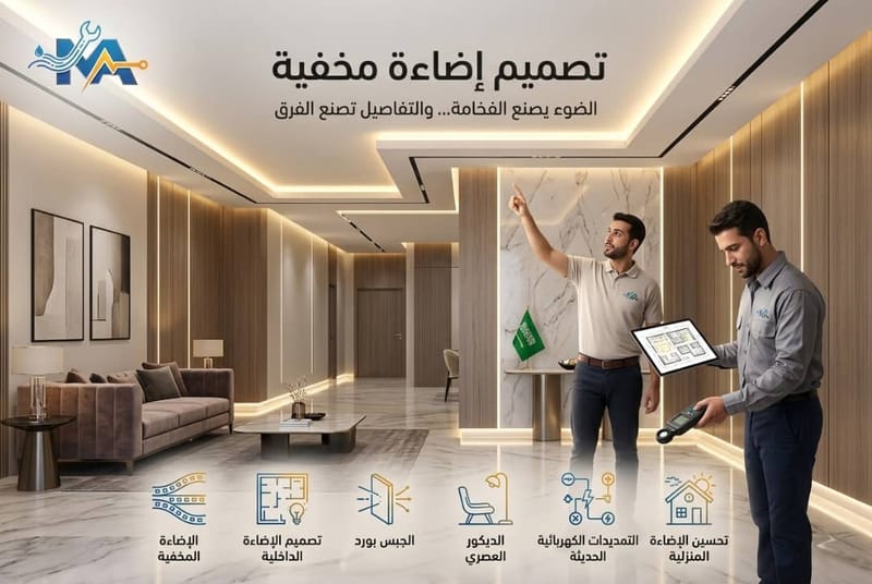 تصميم إضاءة مخفية
