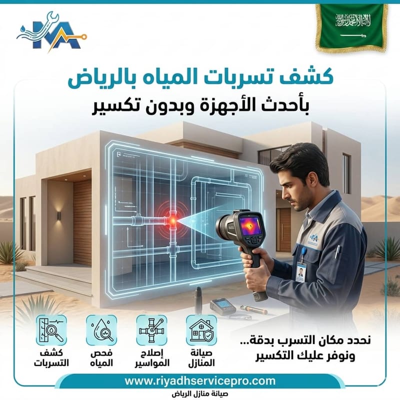 كشف تسربات المياه بالرياض