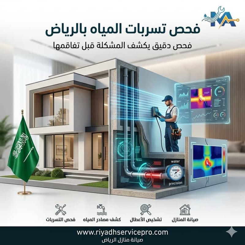 فحص تسربات المياه بالرياض