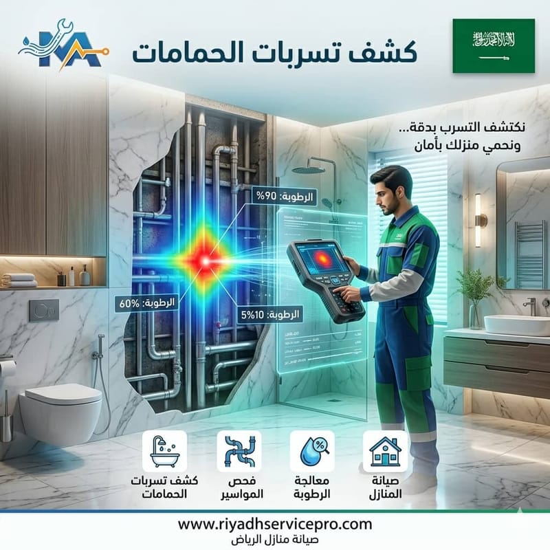 كشف تسربات الحمامات