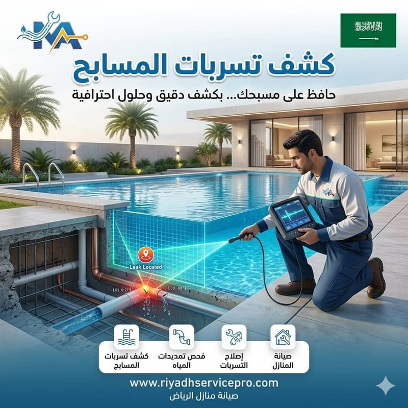 كشف تسربات المسابح
