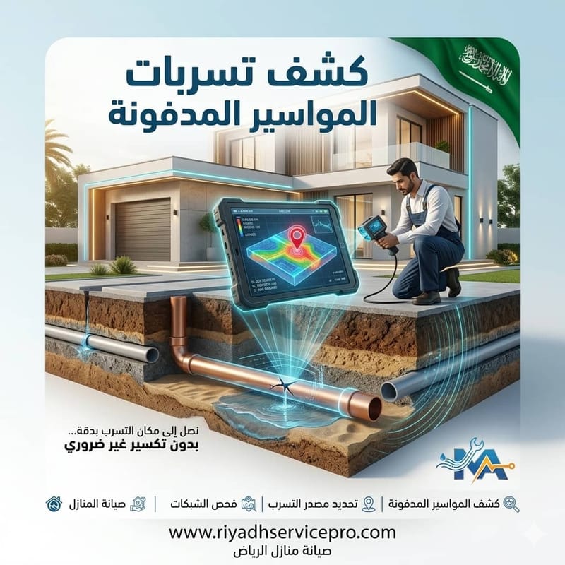 كشف تسربات المواسير المدفونة