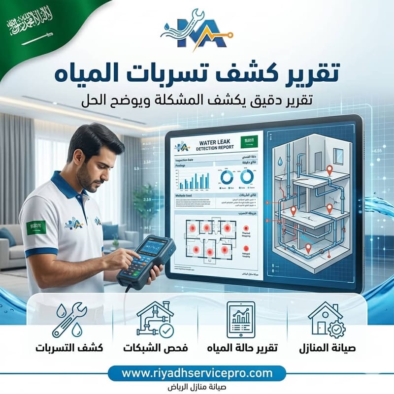 تقرير كشف تسربات المياه