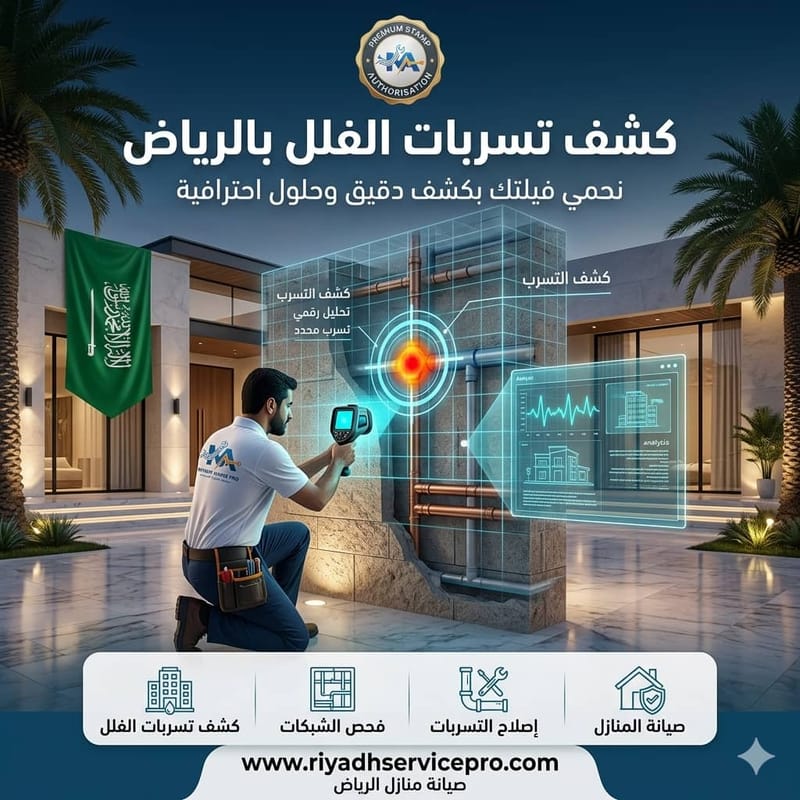 كشف تسربات الفلل بالرياض