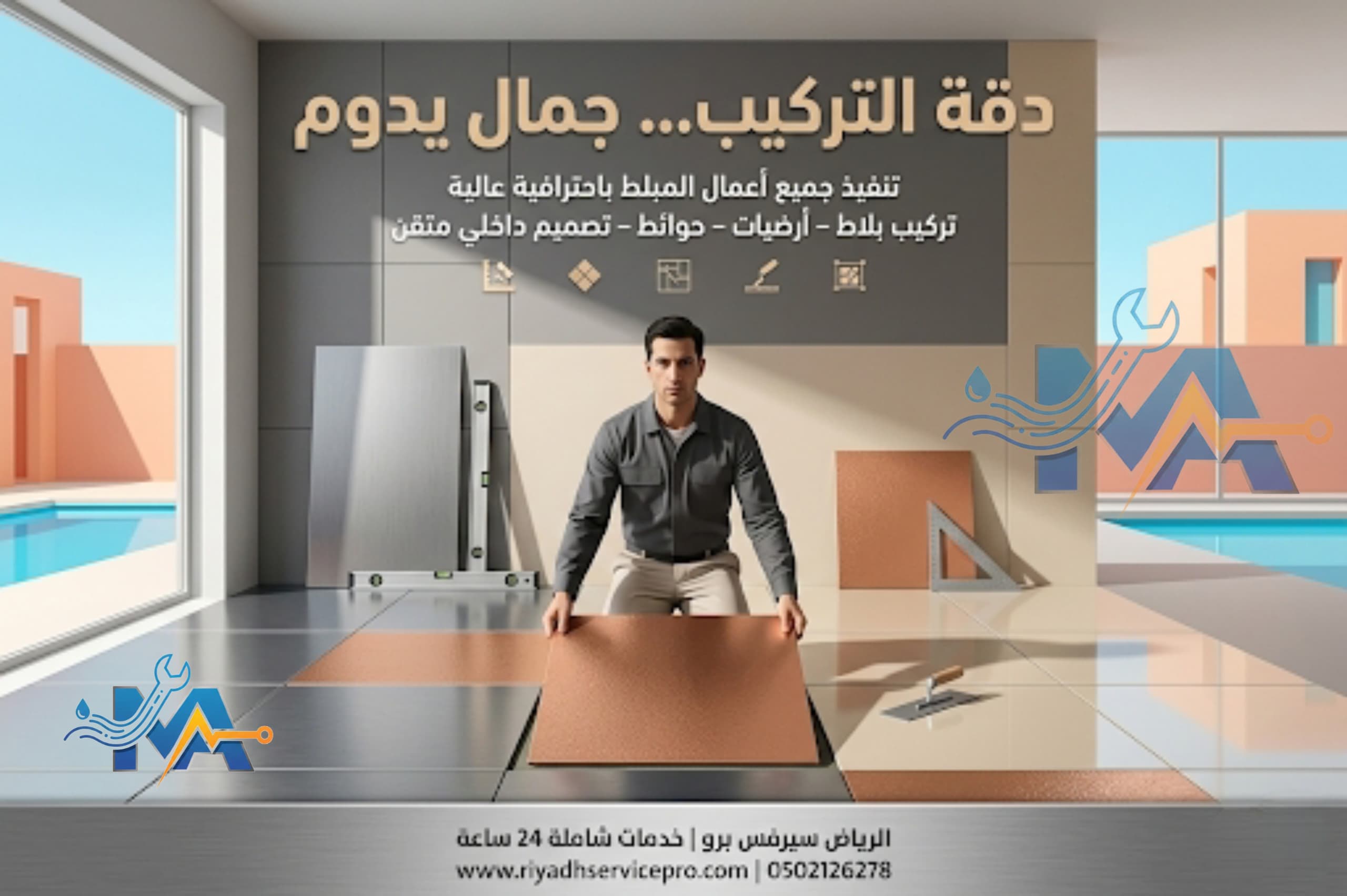 تنيذ جميع أعمال البلاط في الرياض 