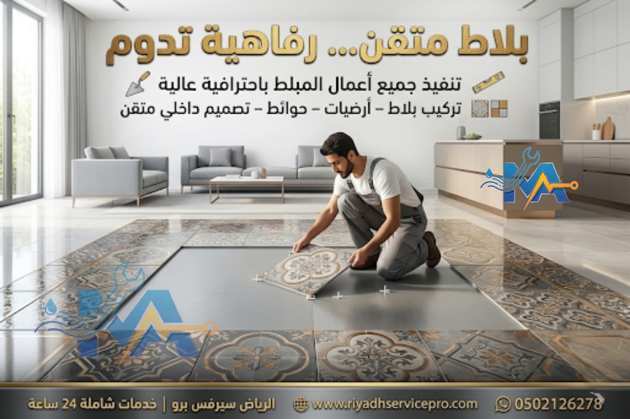 بلاط متقن في الرياض 