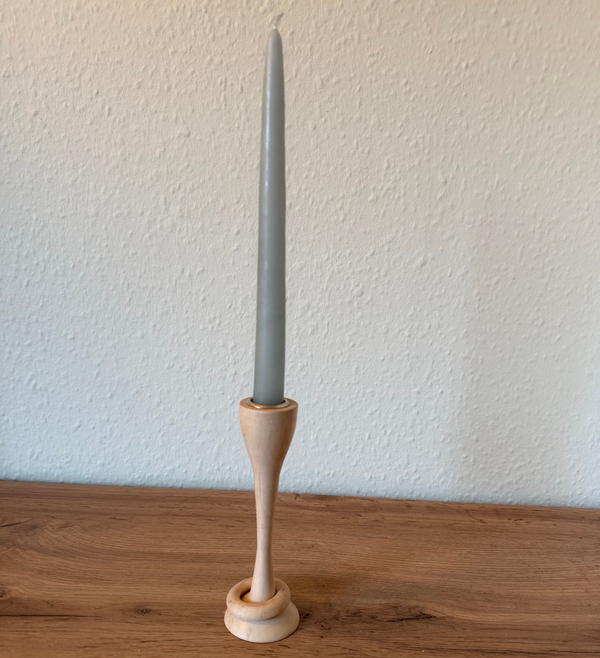 Lysestage med ring Ahorn træ