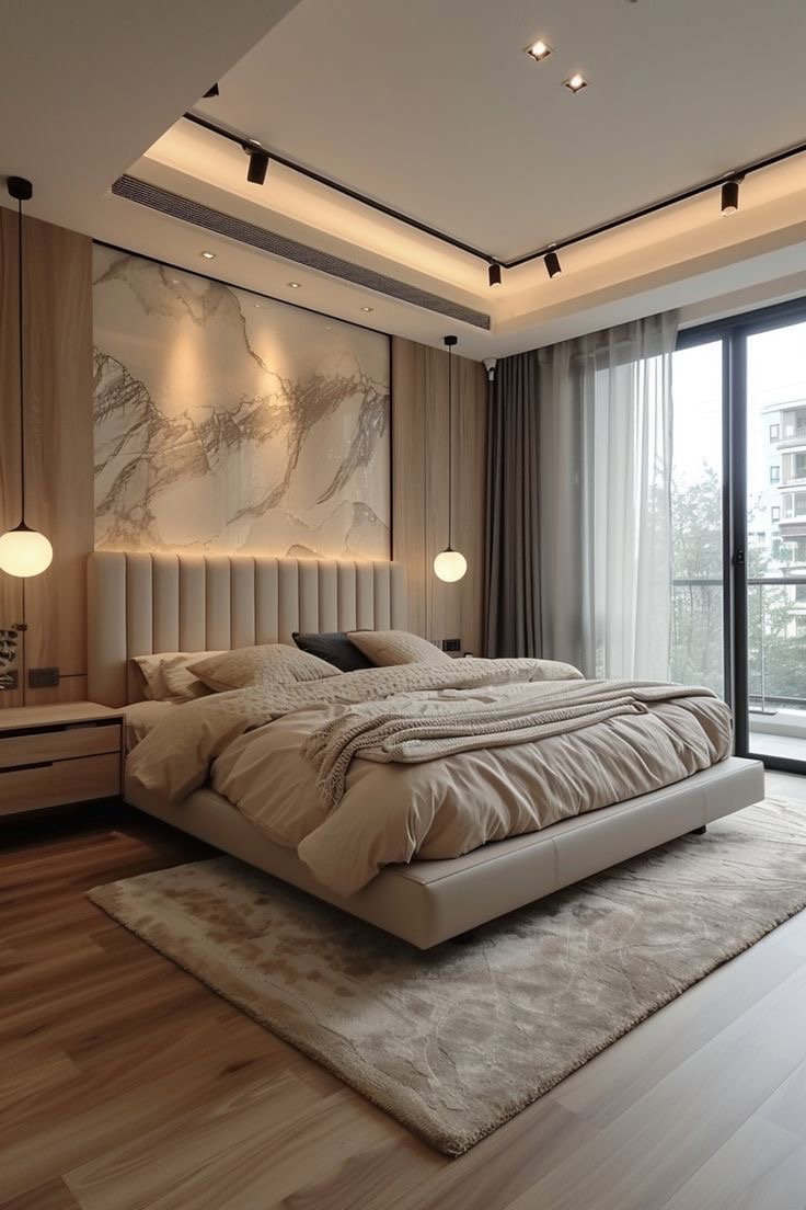 luxury beige bedroom interior