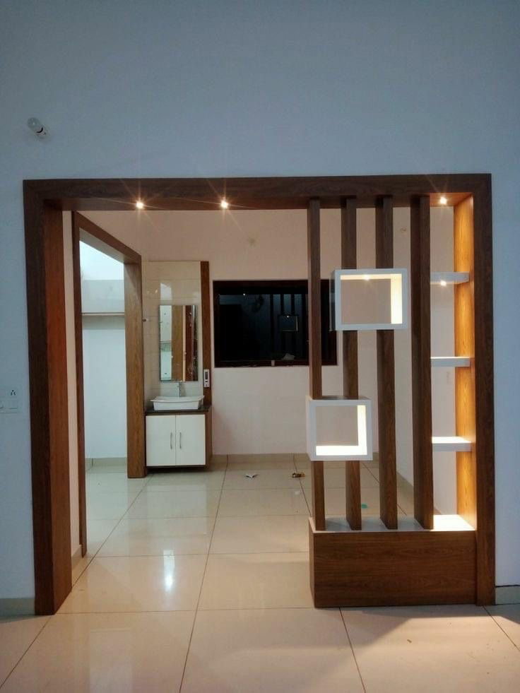 modern wooden room partition design