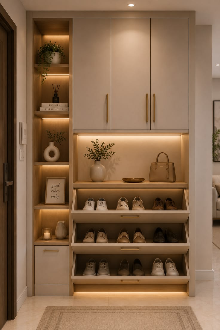 Modern Shoe Rack & Entryway Storage Design